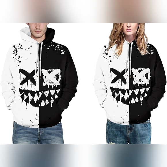 New Men's Graphic Drawstring Hoodie Sweater Multiple Sizes - Picture 4 of 4